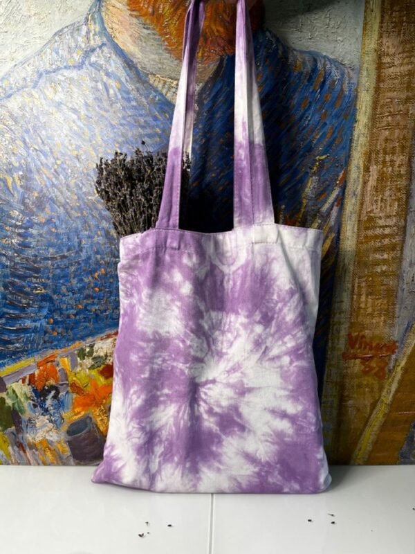 TIE DYE TOTE BAG WITH ZIPPER